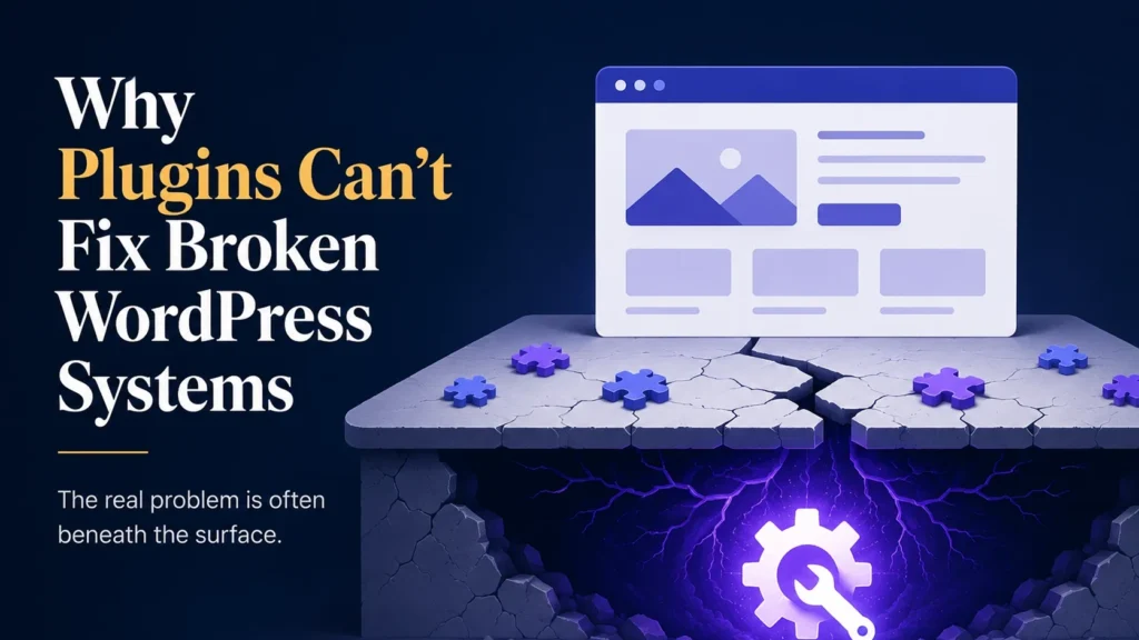 Why plugins cant fix broken wordpress systems